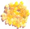 50 12mm Matte Yellow Marble Tulip Beads